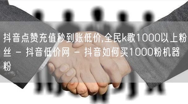 抖音点赞充值秒到账低价,全民k歌1000