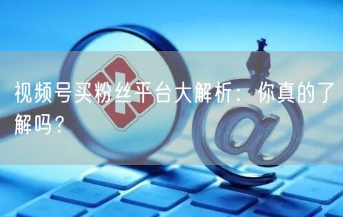 视频号买粉丝平台大解析：你真的了解吗？