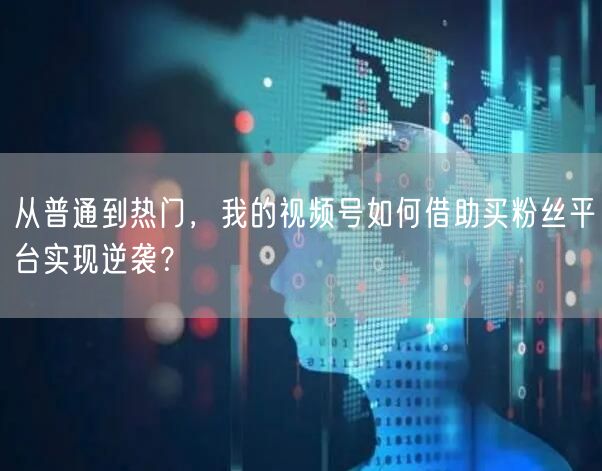 从普通到热门，我的视频号如何借助买粉丝平