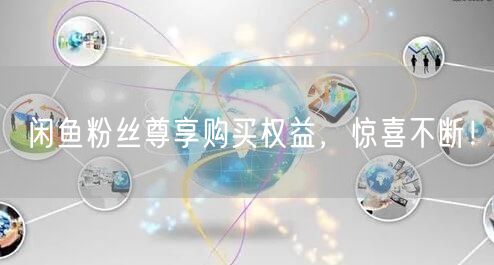 闲鱼粉丝尊享购买权益，惊喜不断！