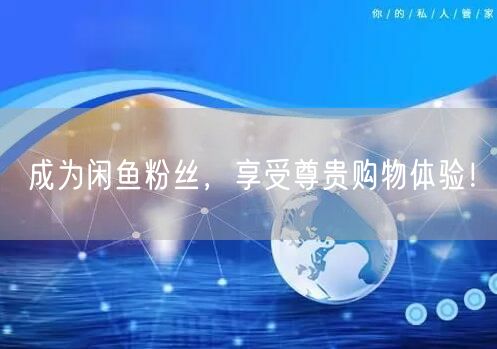 成为闲鱼粉丝，享受尊贵购物体验！