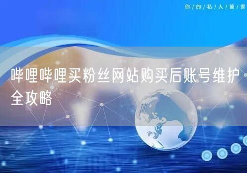哔哩哔哩买粉丝网站购买后账号维护全攻略
