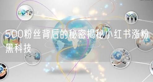 500粉丝背后的秘密揭秘小红书涨粉黑科技
