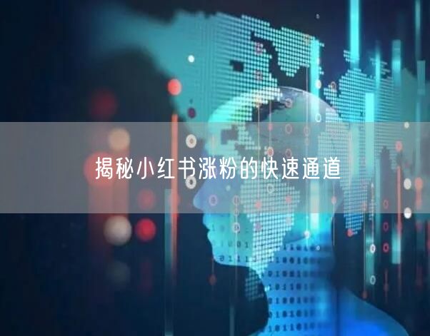 揭秘小红书涨粉的快速通道