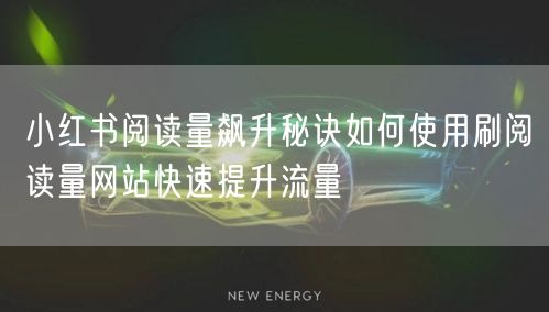 小红书阅读量飙升秘诀如何使用刷阅读量网站