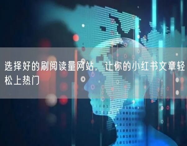 选择好的刷阅读量网站，让你的小红书文章轻