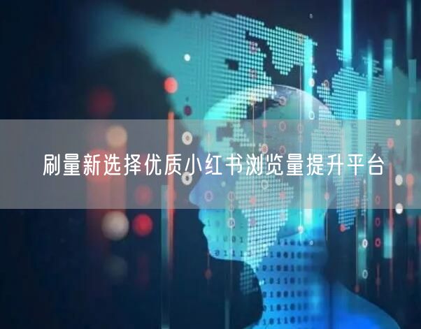 刷量新选择优质小红书浏览量提升平台