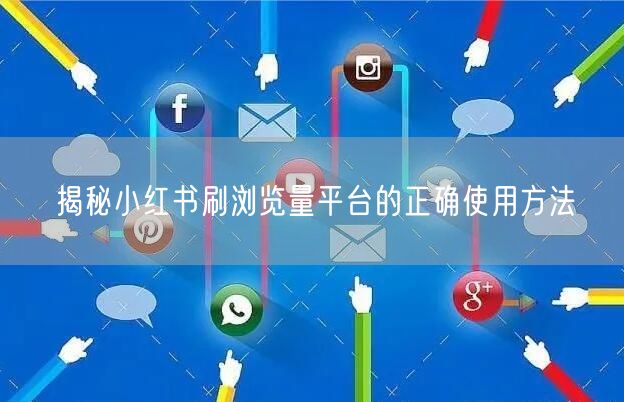 揭秘小红书刷浏览量平台的正确使用方法