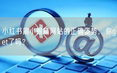 小红书刷小眼睛网站的正确姿势，你get了